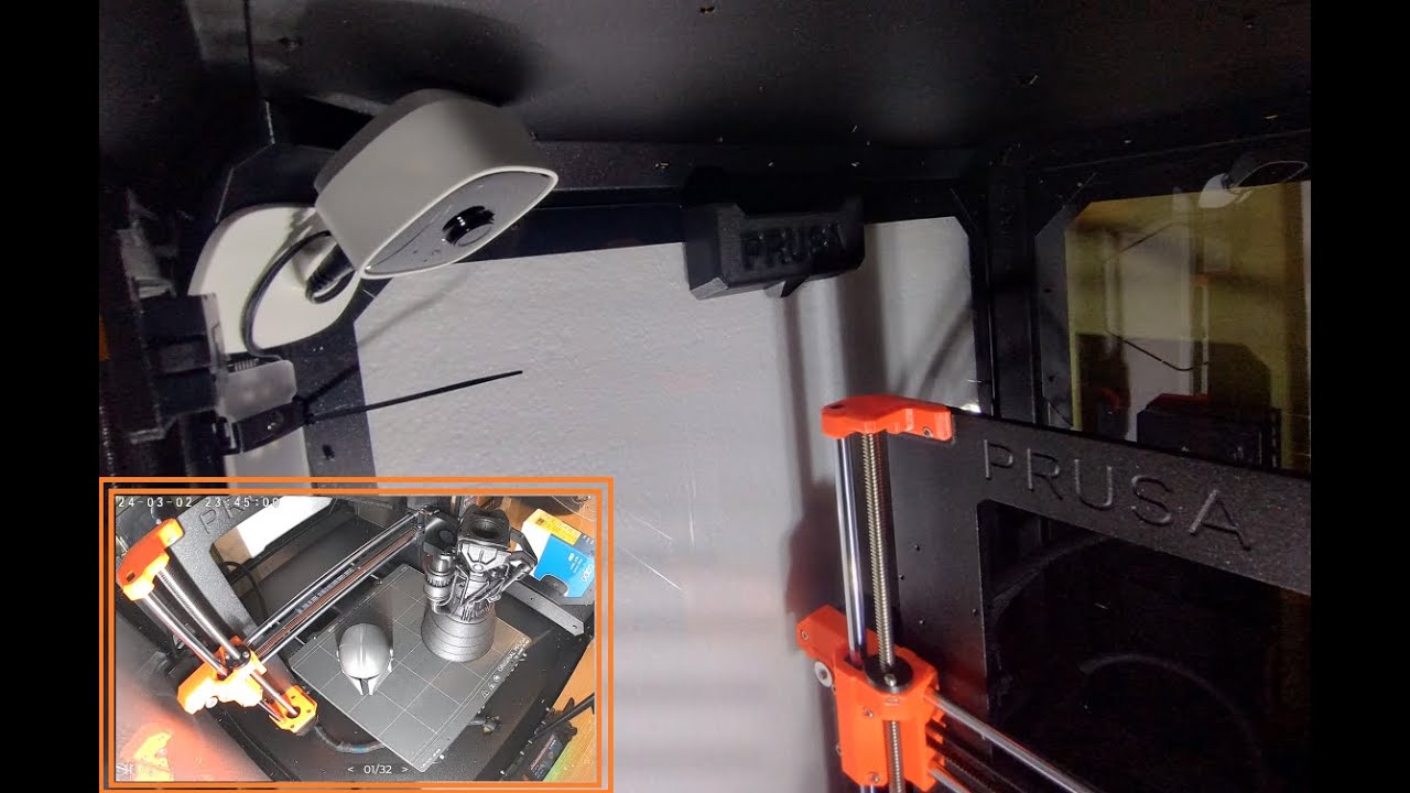 Prusa ENCLOSURE cam holder (TP-link tapo C100 C110) webcam IP cam / Prů&scaron;a IP kamera  3D printer MK4