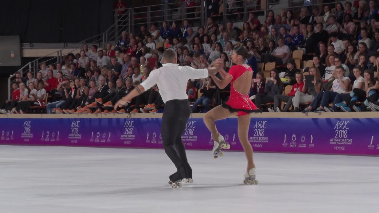 Mondial roller artistique 2018 : Camellia Cherifi et Thomas Picard - programme court