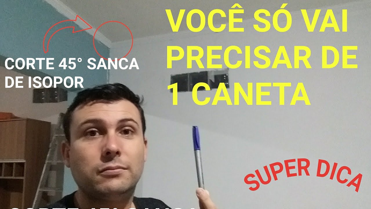 Como cortar Sanca de Isopor 45&deg; graus F&Aacute;CIL