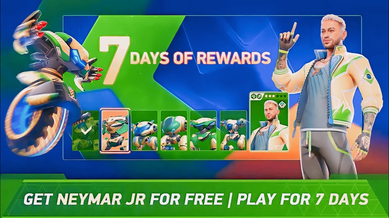 New Pilot Neymar Jr - Get it for free - Mech Arena New Update