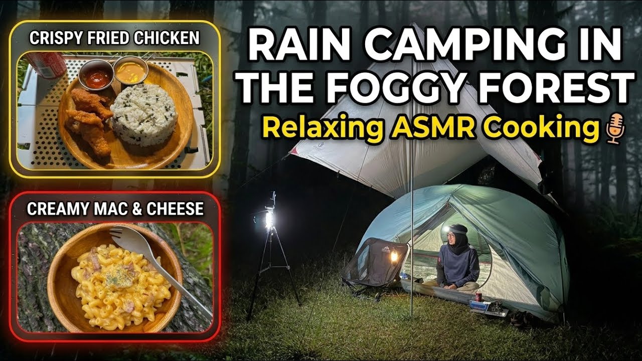 Camping Yang Menenangkan Dengan Hembusan Angin kabut Dan Hujan ASMR #campinglife #asmr 