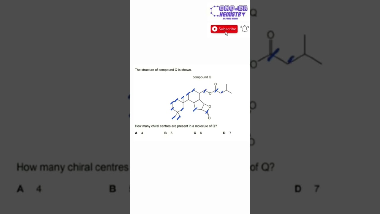 QUICK and EASY Method to Find Chiral Centres in Cyclic Compounds | AS Level | Conquer Chemistry