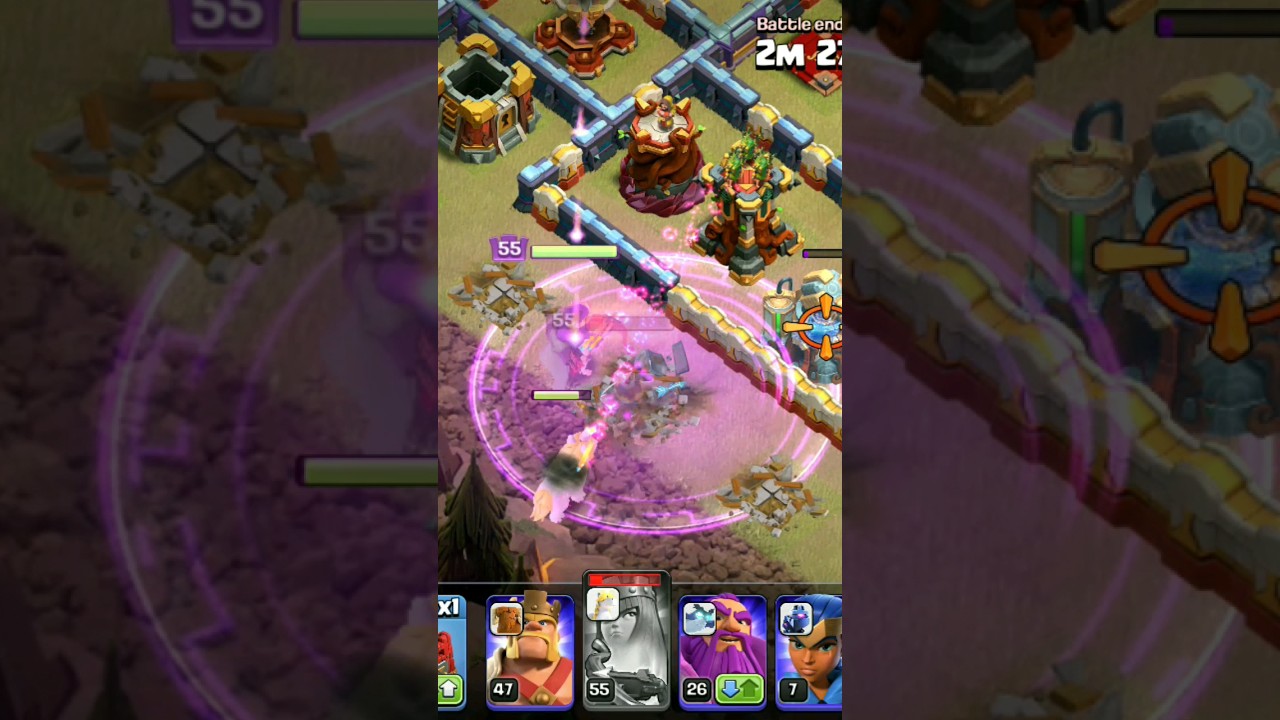 multi archer tower + level 16 wizard tower 🆚 Archer queen with magic mirror #youtubeshorts #coc
