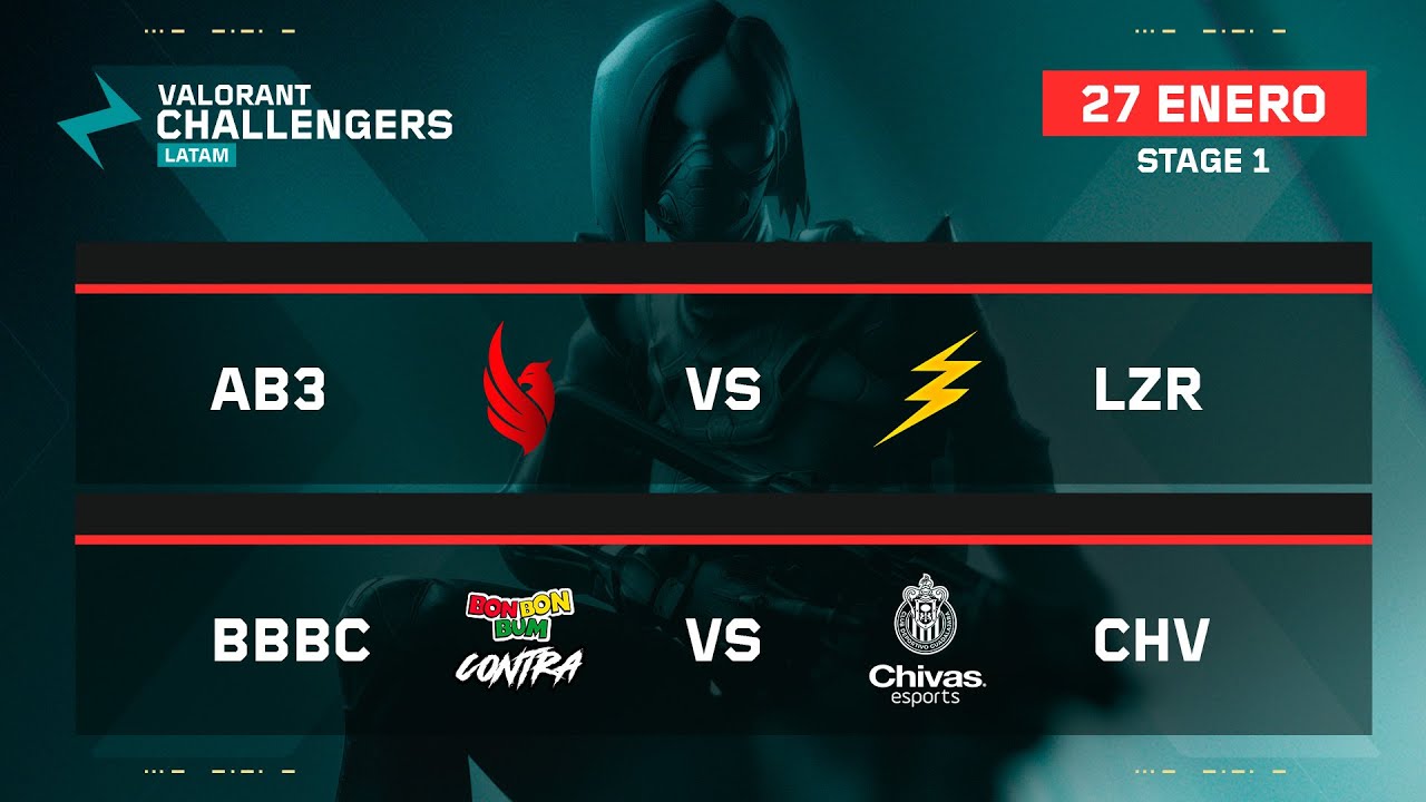 AB3 vs LZR | BBBC vs CHV | VALORANT Challengers LATAM Norte | Stage 1| Semana 1 Día 2 | Fase regular