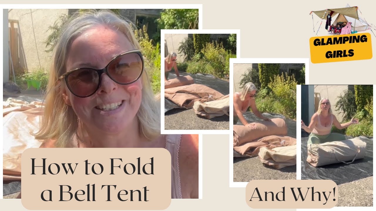 How to Fold a Bell Tent - And Why! #belltent #glamping #canvas #camping 