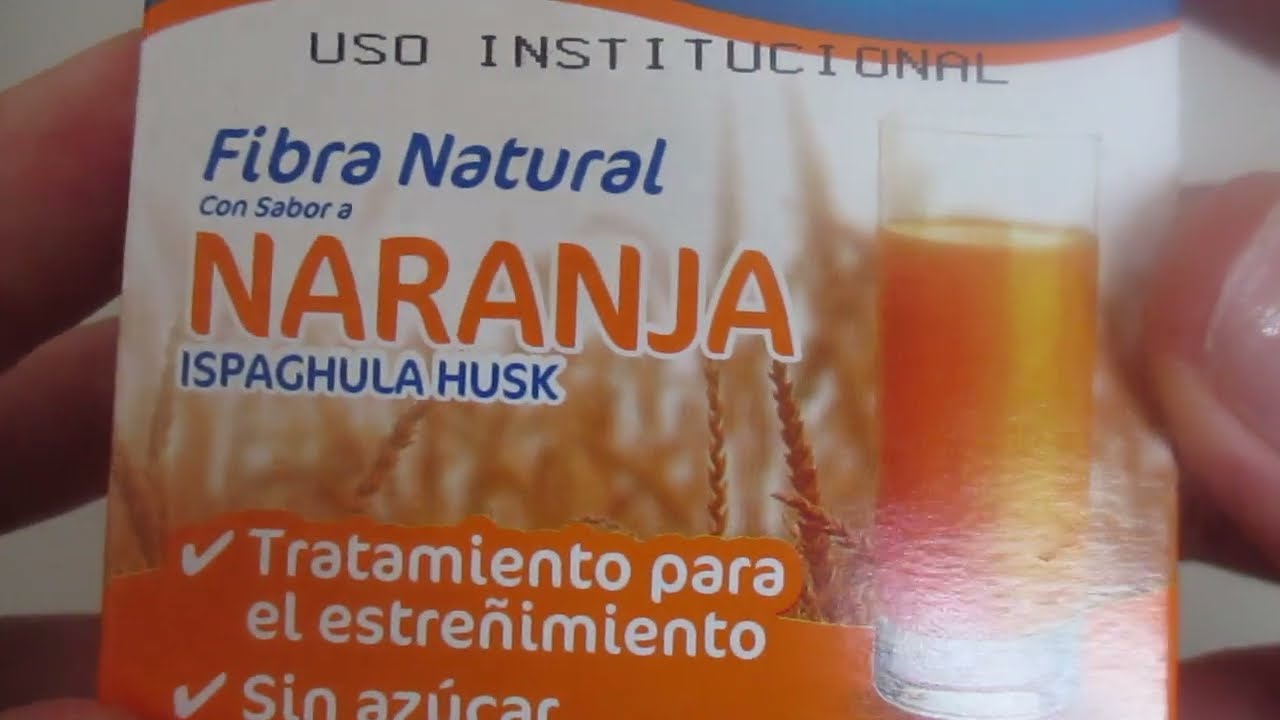 Fybogel - Ispaghula Husk, Fibra Natural con sabor a naranja sin az&uacute;car, ideal para el estre&ntilde;imiento