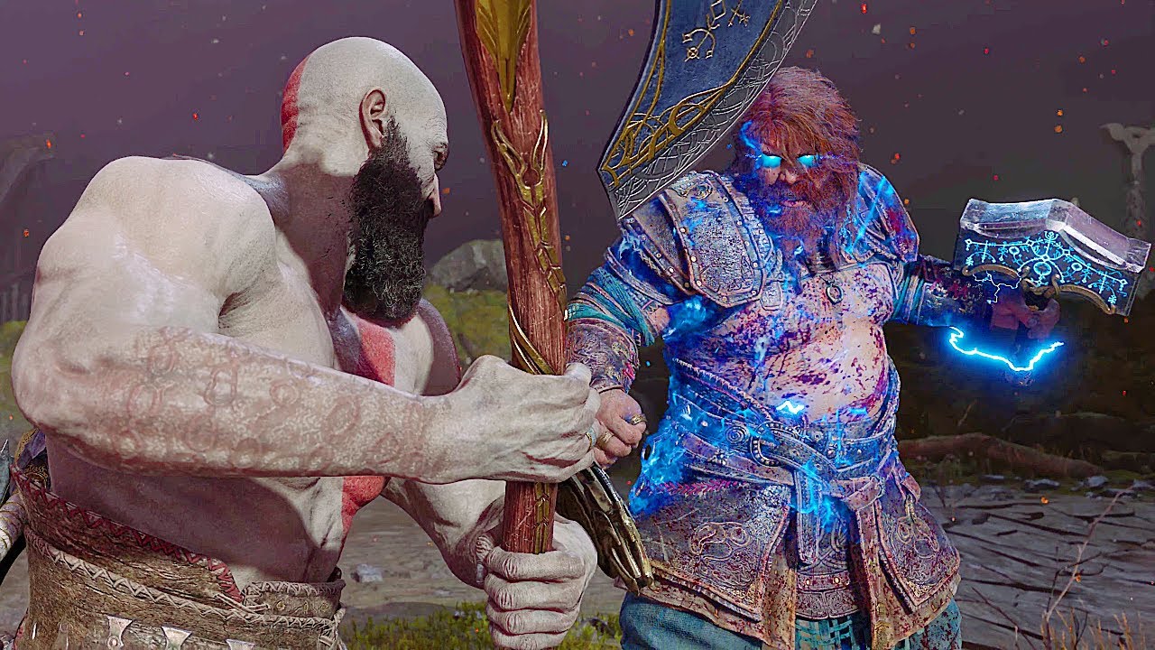 Ghost Of Sparta Kratos Vs Thor Boss Fight - God Of War Ragnarok