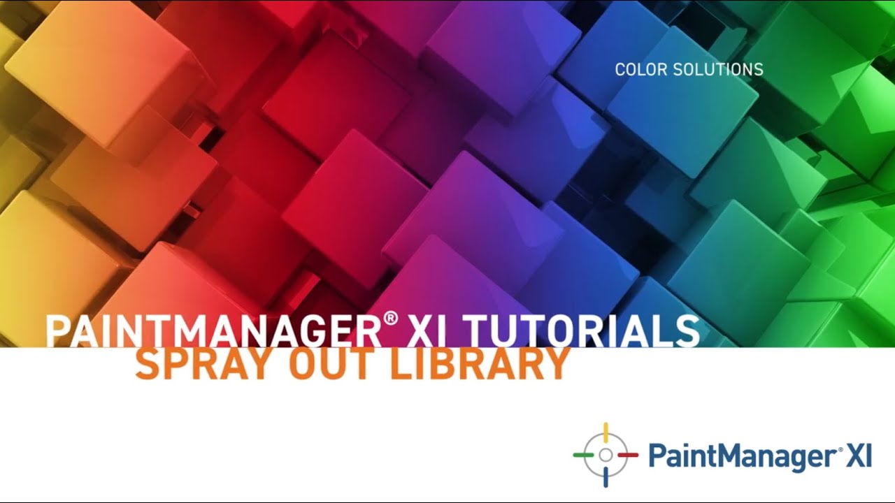 PaintManager&reg; XI Software Tutorials - Spray Out Library