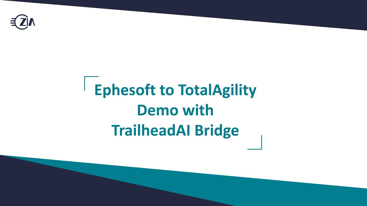 Ephesoft to TotalAgility with TrailheadAI Bridge