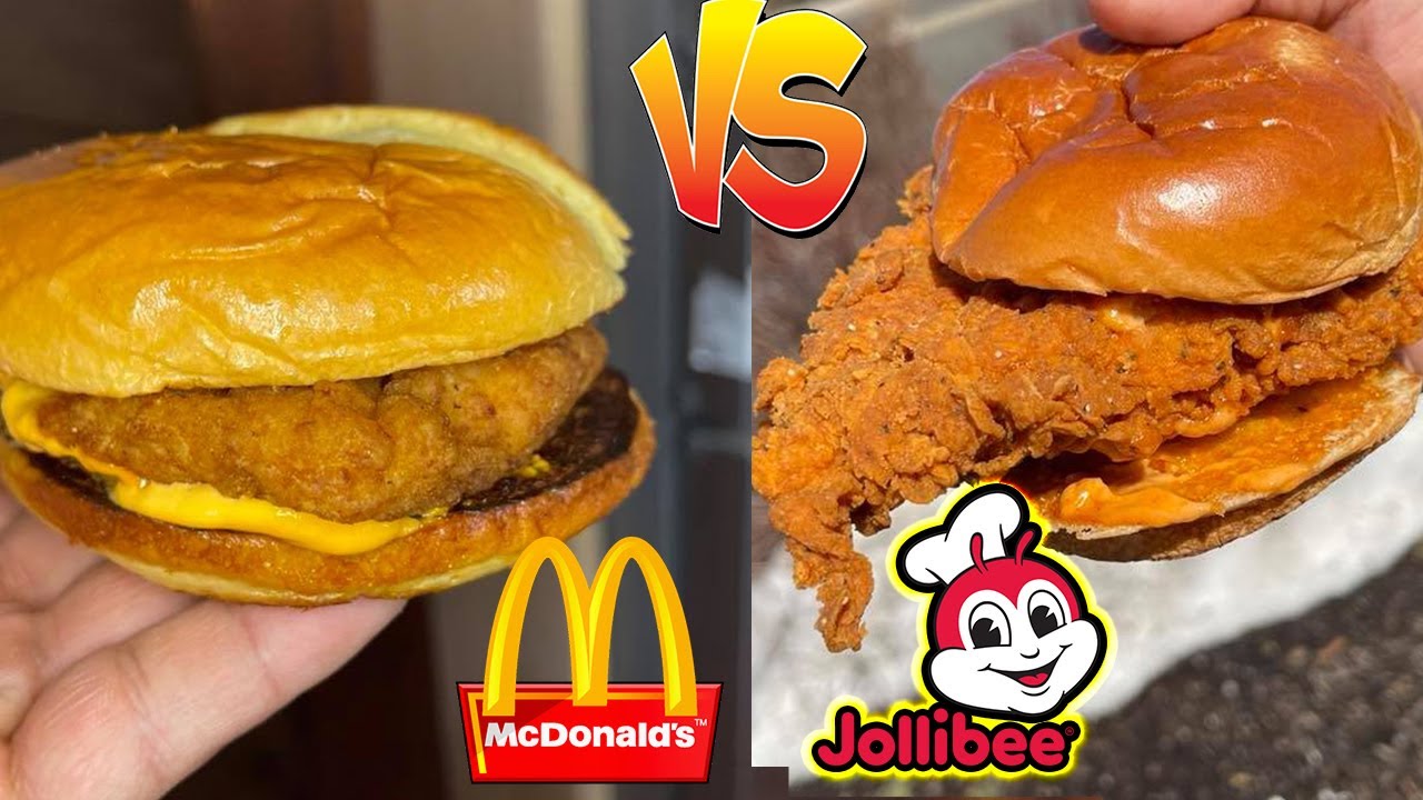 NEW Jollibee vs. McDonald’s SPICY CRISPY Chicken Sandwich TASTE TEST REVIEW!