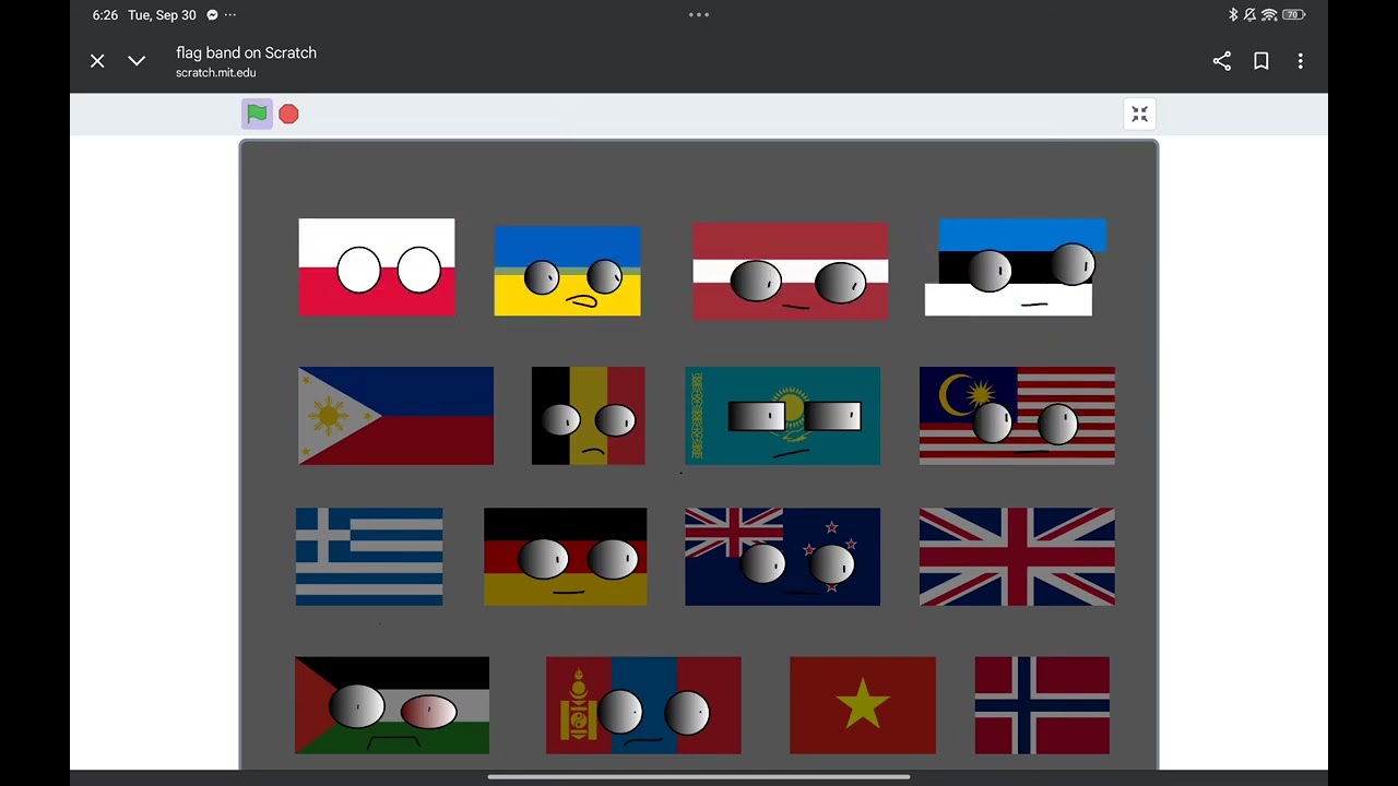 Flag band but super bad and not even finished credits to the creator