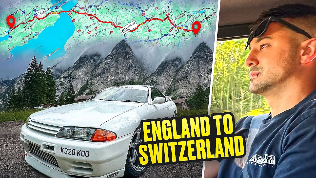 ENGLAND to SWITZERLAND in My NISSAN SKYLINE: Car Troubles, Free Merch, and a Dream Come True!