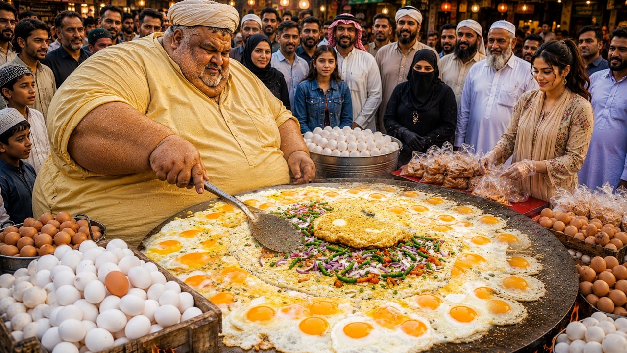 FASTEST GIANT EGG TIKKI SELLER 😱 | INCREDIBLE STREET STYLE EGG GHOTALA | PAKISTANI STREET FOOD