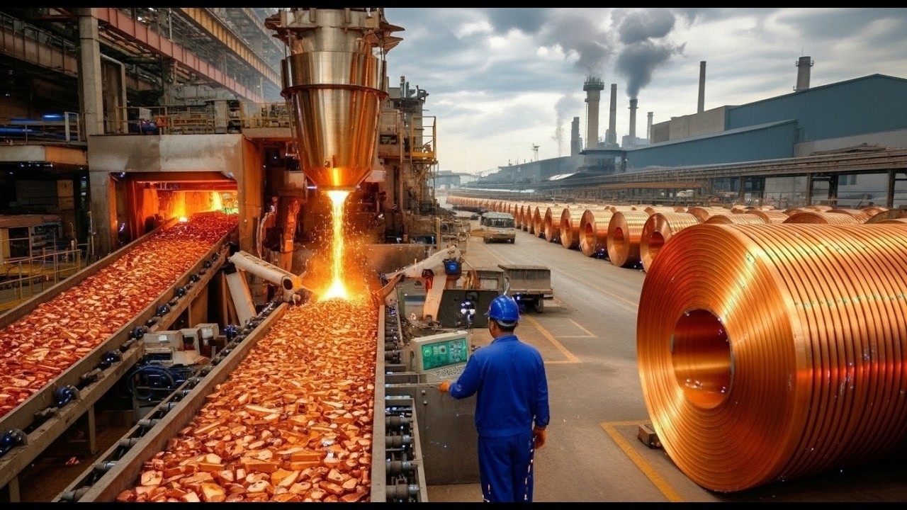 Inside The World’s Biggest Copper Factory — From Raw Rock to 99.99% Pure Copper | Full Process