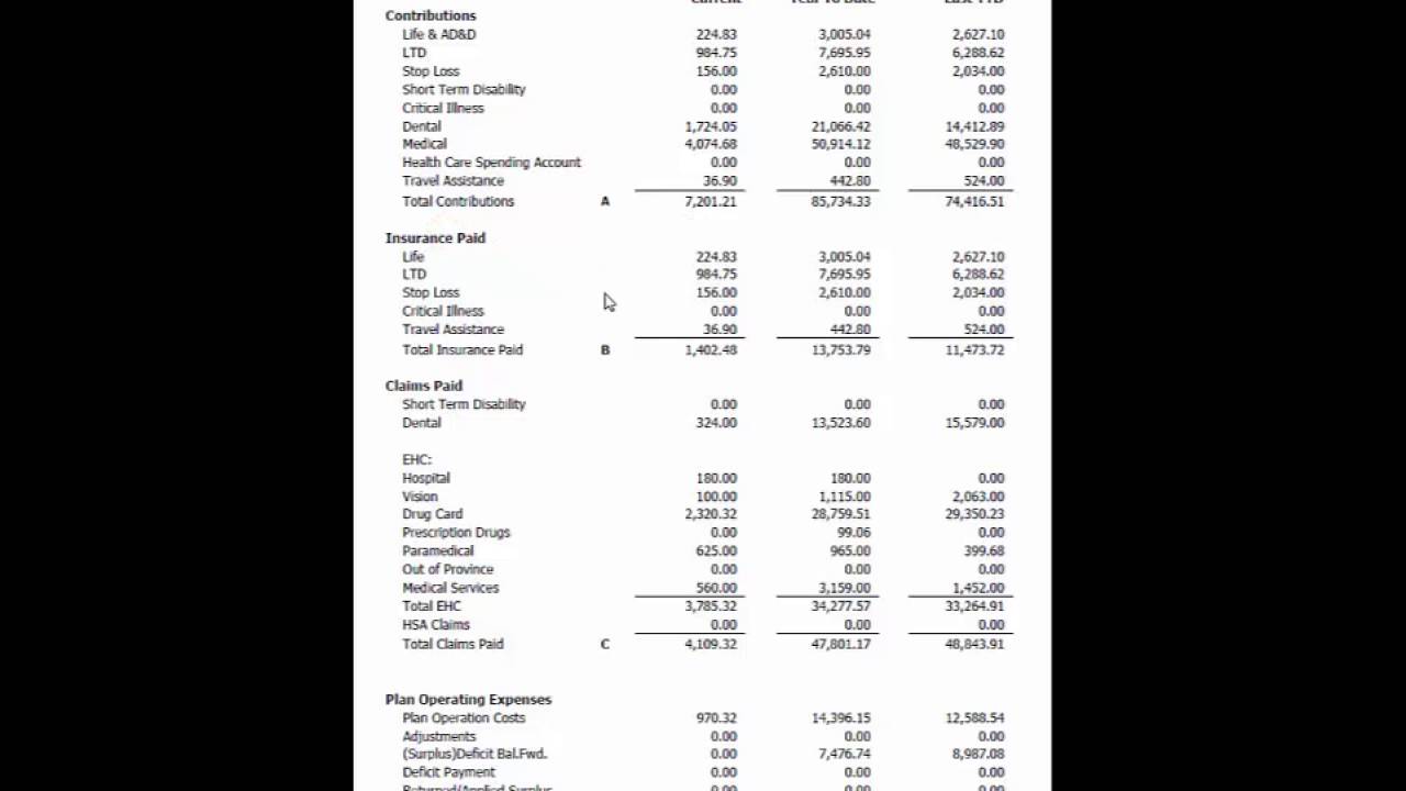 How to Read Your Financial Statement from The Benefits Trust