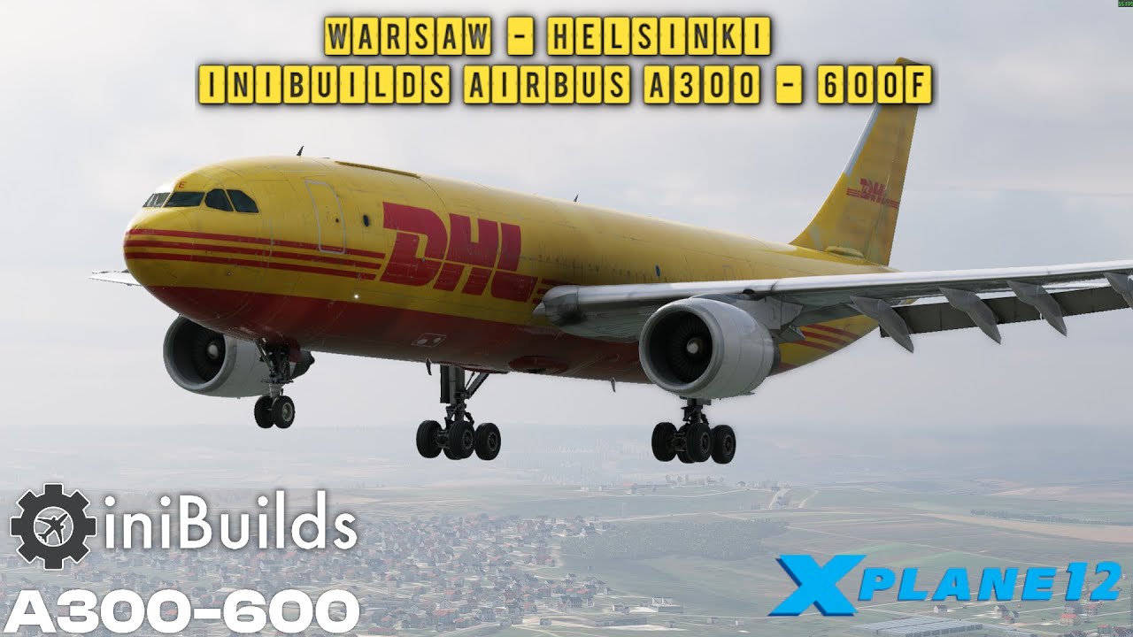 X-Plane 12.3.0 | Warsaw - Helsinki | Inibuilds Airbus A300-600F | Map Enhancement | Vatsim