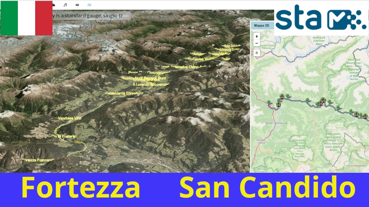Simulate The Puster Valley Railway journey from Fortezza to San Candido.