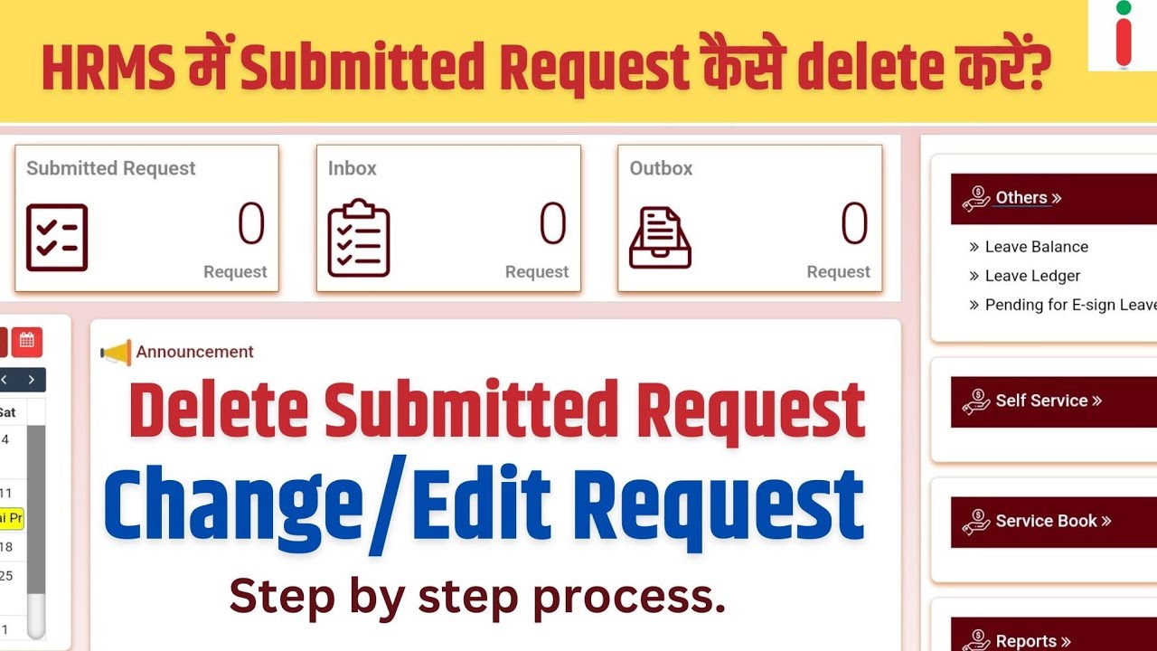 How to Delete Submitted Request in HRMS | Edit Submitted Request | HRMS Online Full Guide