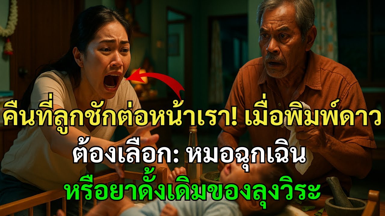 คืนที่ลูกชักต่อหน้าเรา! เมื่อพิมพ์ดาวต้องเลือก: หมอฉุกเฉิน หรือยาดั้งเดิมของลุงวิระ