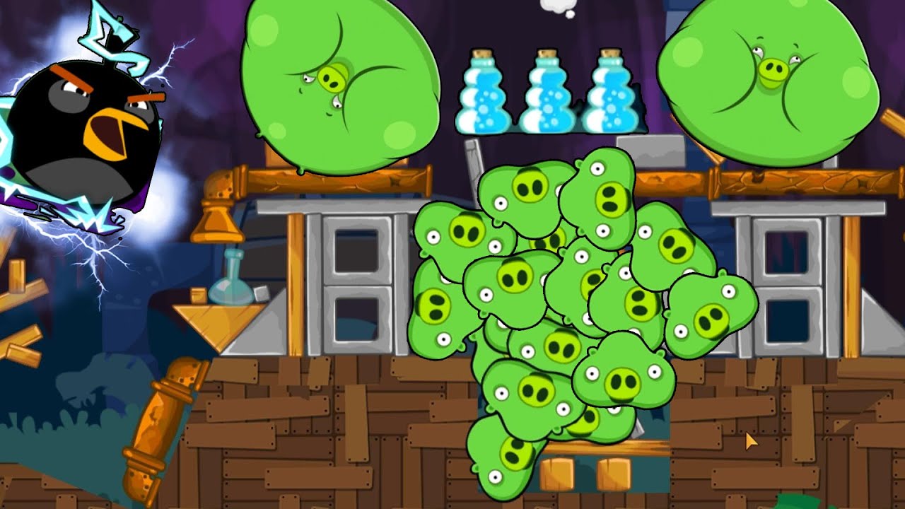 Angry Birds Classic - SHORT FUSE LEVELS! FORCE PIGGIES TO CHEMICAL POISON!