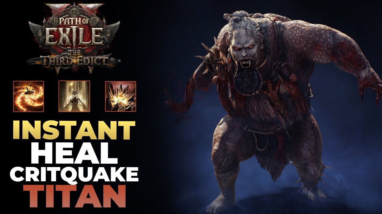 Instant HEAL CRITQUAKE Titan Build Is Insane! - 0.3 Path of Exile 2