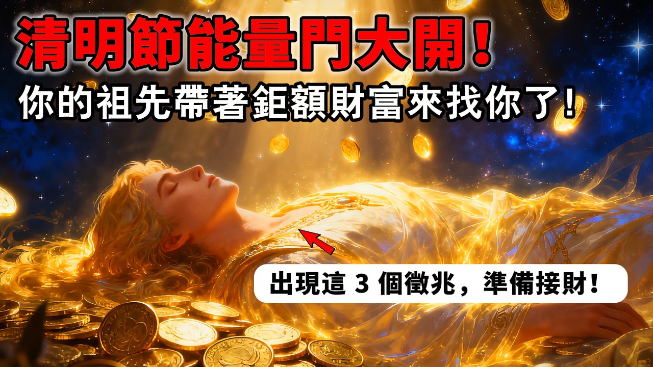 【天選之人】清明節能量大門敞開！你的祖先（指導靈）帶著「鉅額財富」來找你了！出現這 3 個徵兆，準備接財！