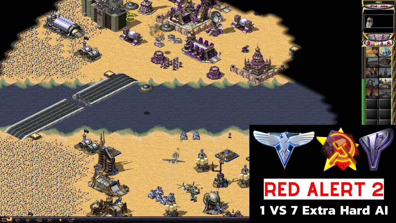 Red Alert 2 Yuri's Revenge | 1 Yuri vs 7 Soviets on Swamp Blues Map