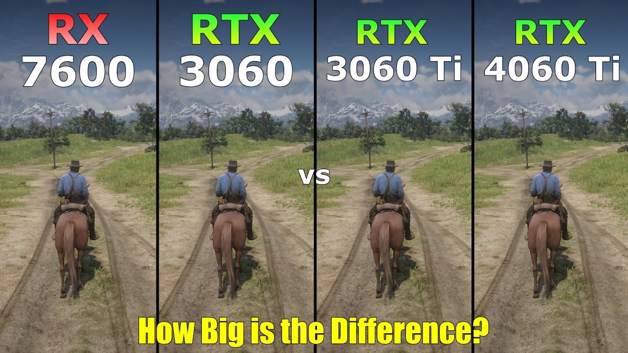 RTX 4060 Ti vs RTX 3060 Ti vs RTX 3060 vs RX 7600 - Gaming Test