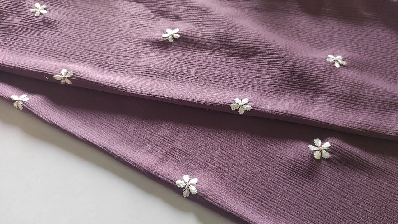 Hand Embroidery || Floral Design On Sleeves || Abaya Sleeves