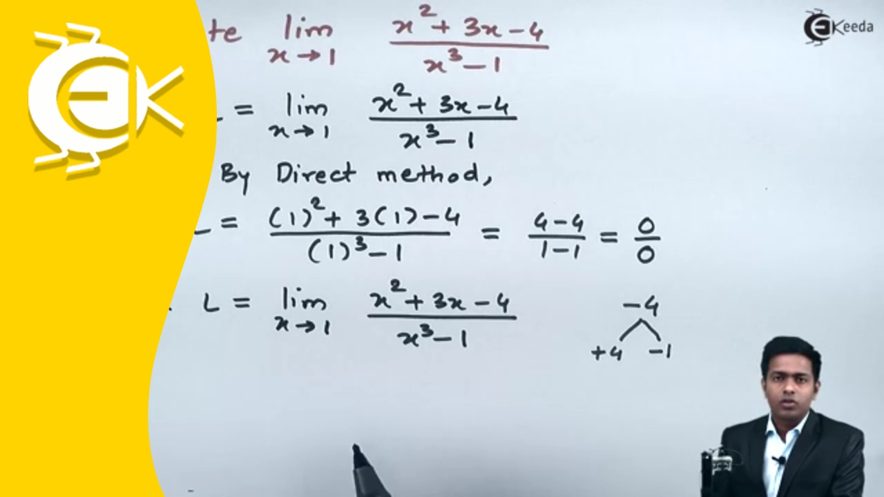 Problem No.5 on Method of Factorisation to find Limit | Ekeeda.com