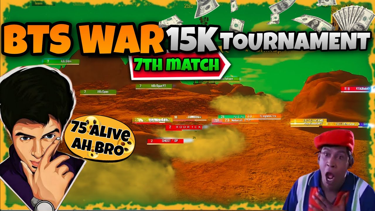BTS WAR 15K TOURNAMENT 7TH MATCH #bgmi  #bgmilive  #madanop  #madan  #bts