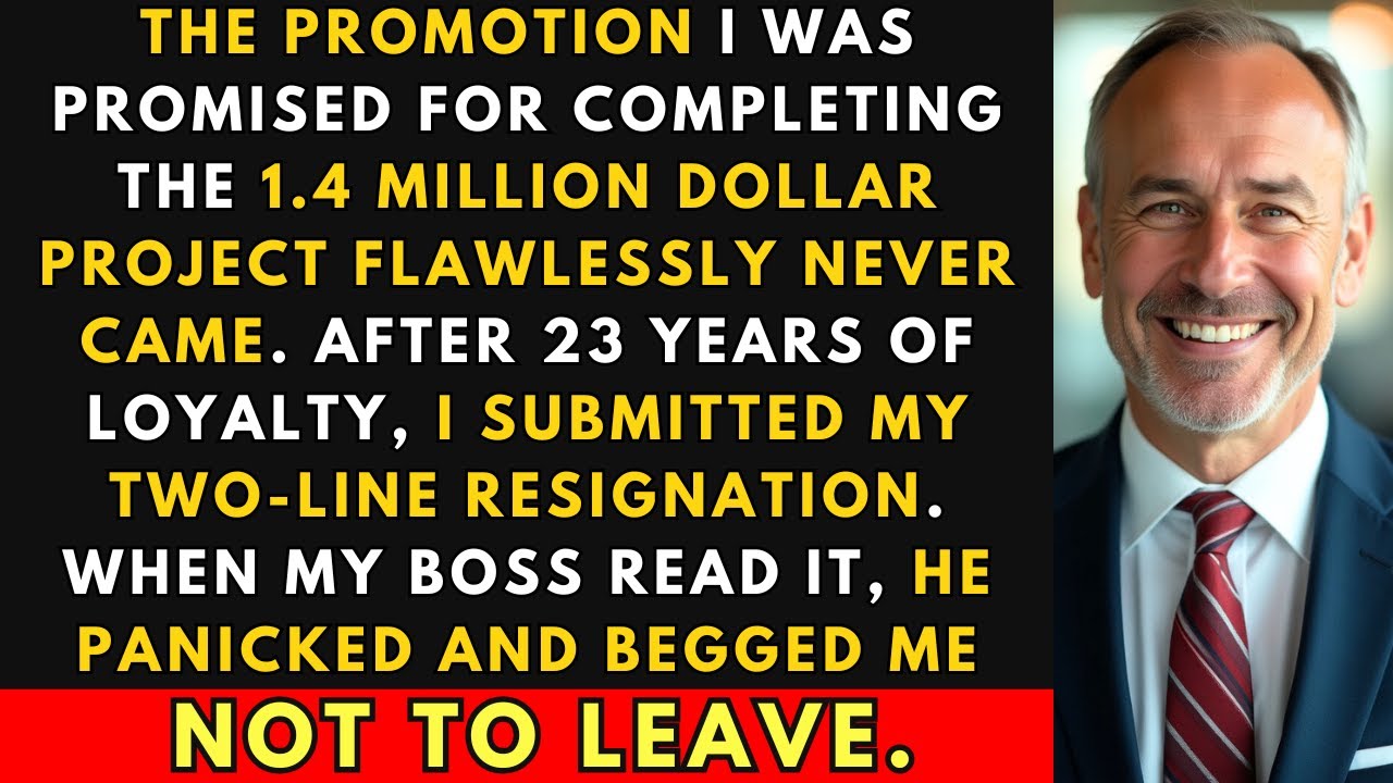My Boss Broke His Promotion Promise — So I Walked Out After 23 Years. | Office Revenge