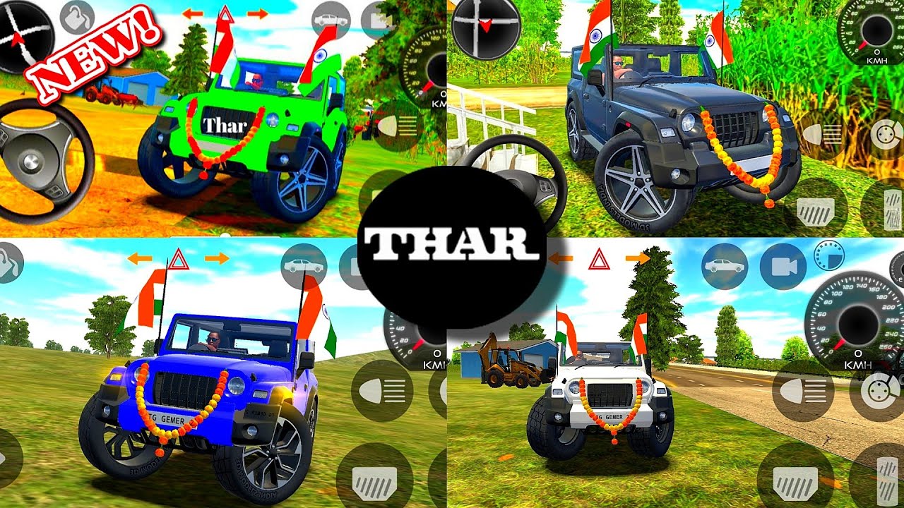  4 Modified Mahindra Thar 😈 top India's games Android games  #thar 