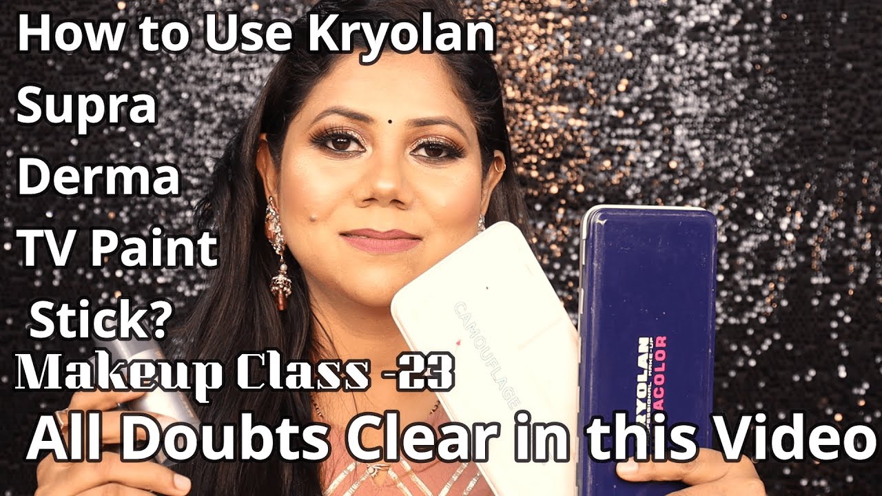 Kryolan Products Opposite Season में कैसे यूस करें?|Diff. b/w Kryolan Supra - Derma -TV Paint Stick