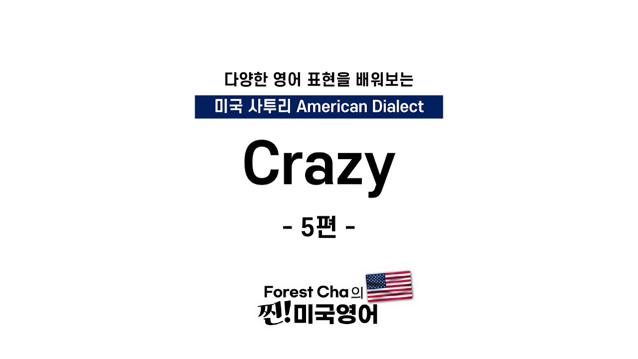Crazy (5편) 다양한 미국 사투리 American Dialect | Forest Cha 찐 미국영어