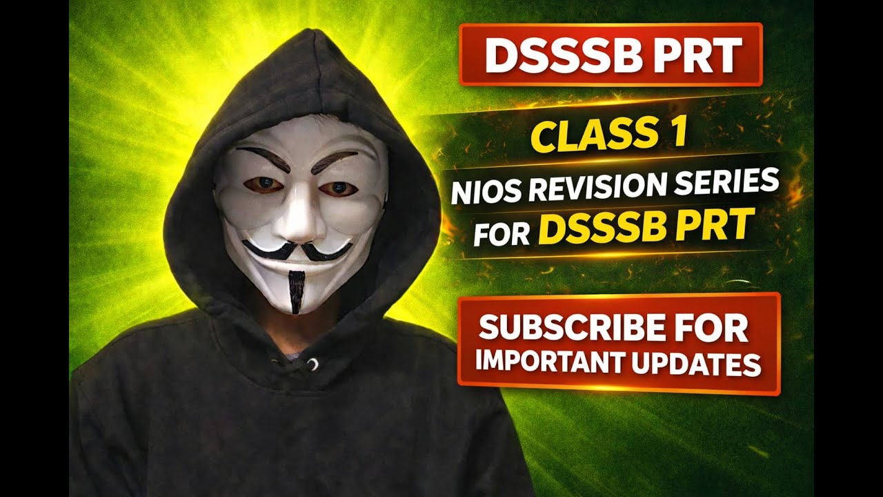 DSSSB PRT NIOS Revision Series | DEMO Video | Full Series जल्द !