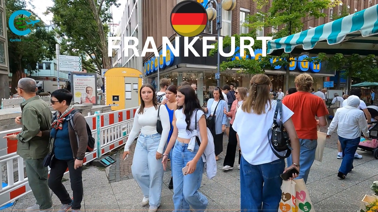 Walking Tour Neue Krame street in Frankfurt, Germany