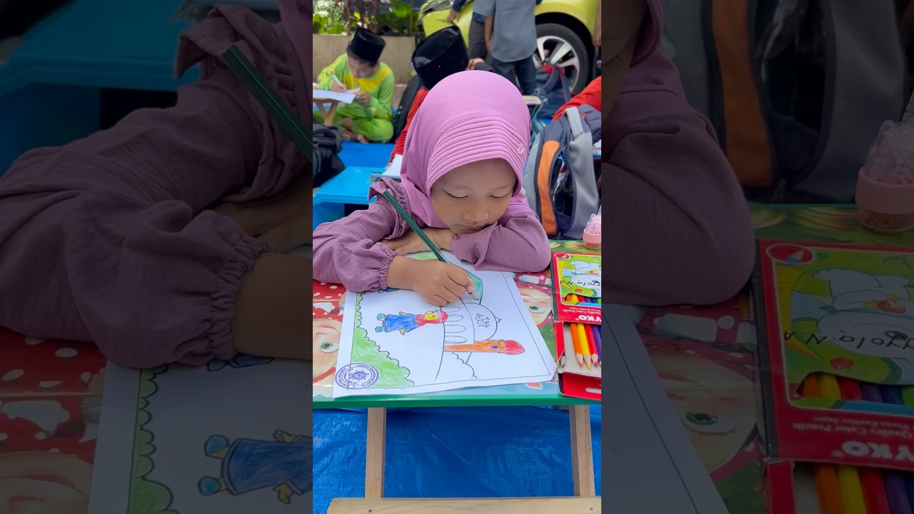 LOMBA MEWARNAI BAGUS BANGET #shorts #lomba #mewarnai #bagus #viralvideo #trending