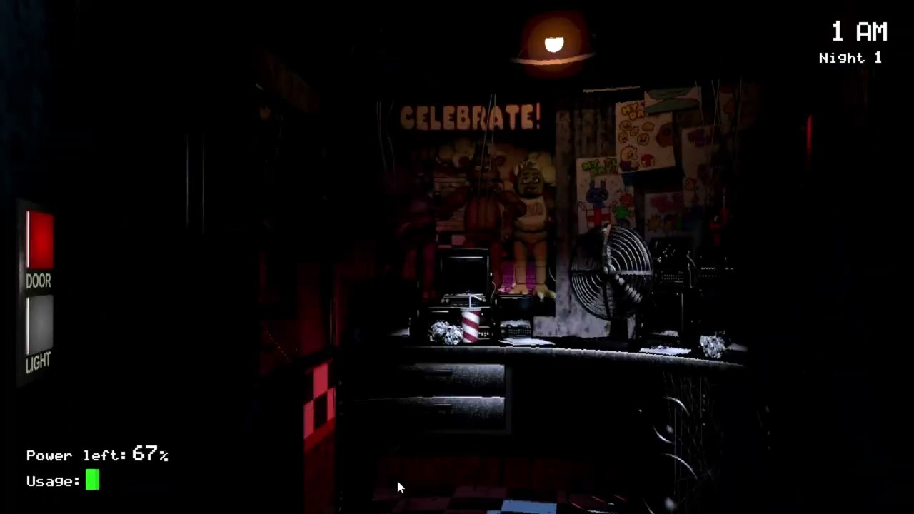 Прохождение 1 ночь FNaF 1