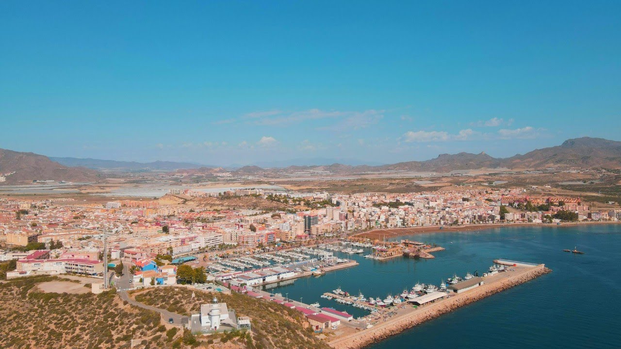 Puerto de Mazarrón from above 4K