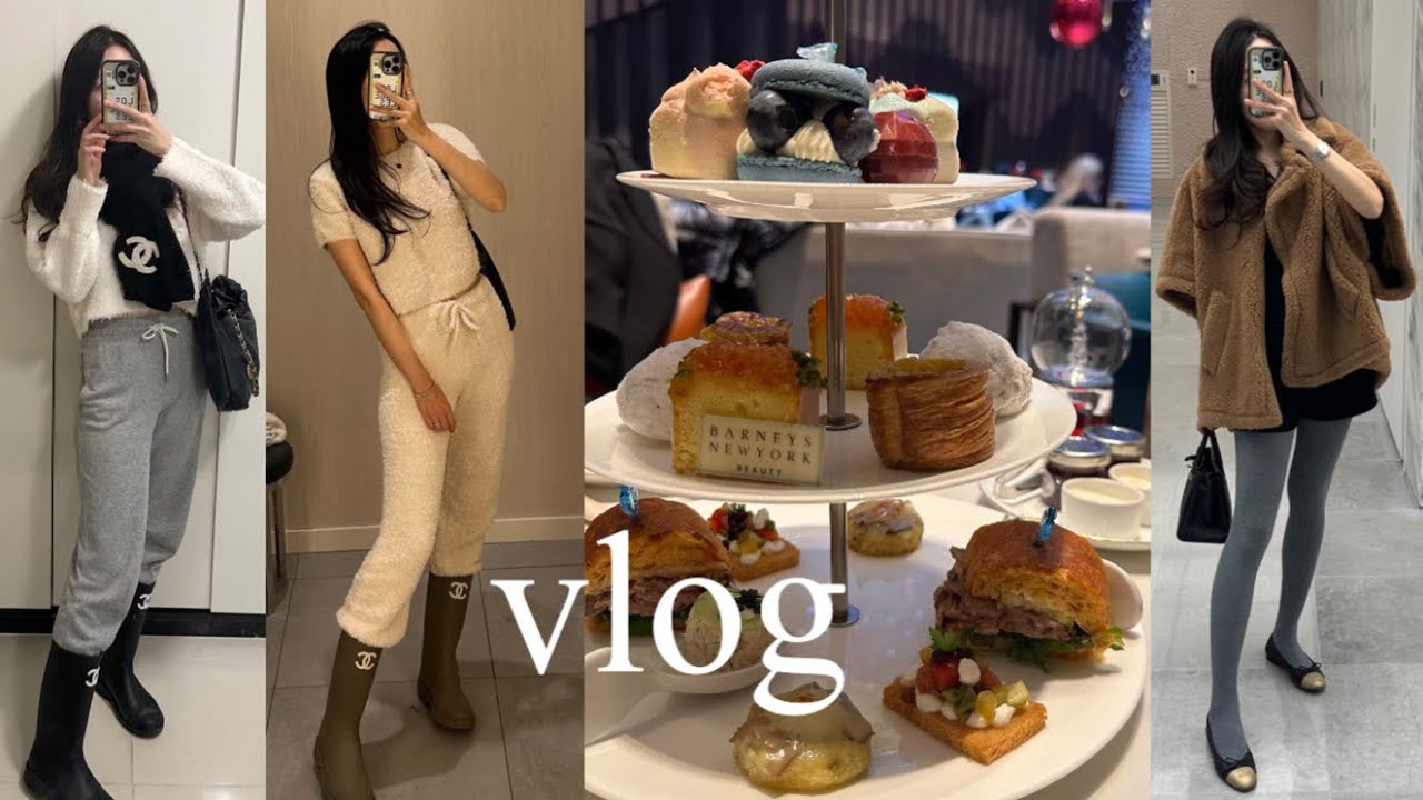 vlog_ 자라 ZARA 흐앤므 H&M 겨울옷 신상 하울☃️, 막스마라 테디템에 꽂힌 나날들🐻, 그랜드인터컨티넨탈 애프터눈티세트, 일상브이로그, 쇼핑브이로그