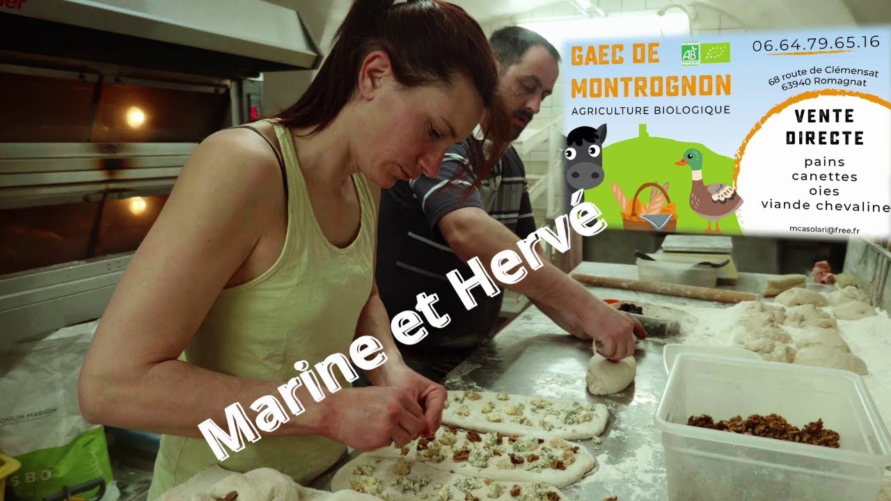Fabrication du Pain Tradition au GAEC MONTROGNON à Clémensat, commune de Romagnat.