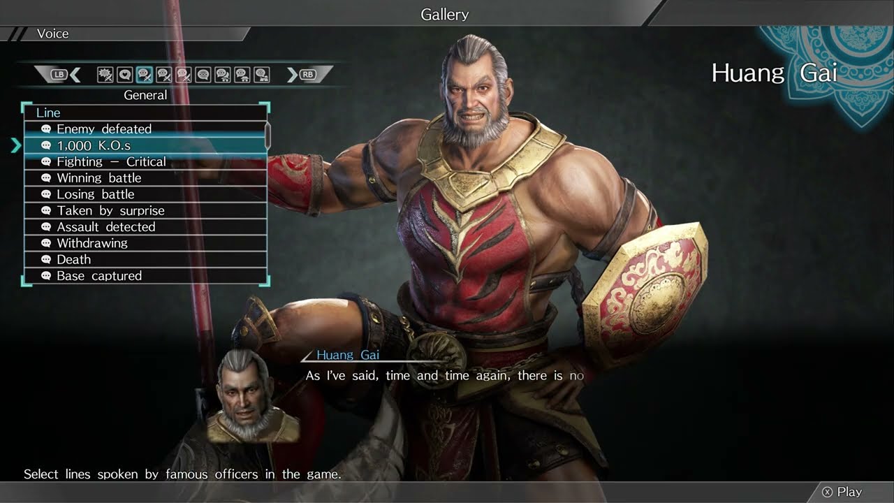 Dynasty Warriors 9 - All 1000 K.Os Quotes