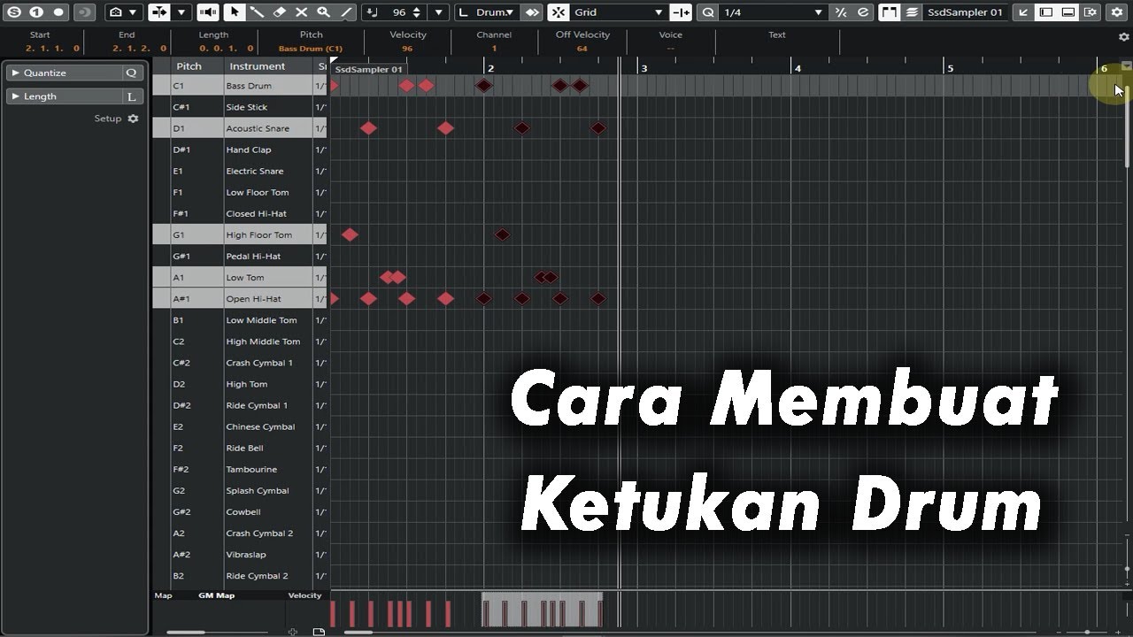 Cara Membuat ketukan Drum MIDI Di Cubase 10