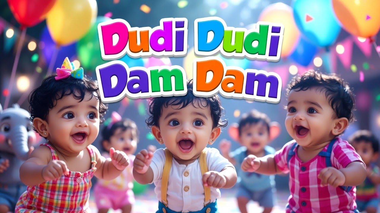 Dudi Dudi Dam Dam 🐘🐒 Cute Baby Dance Song | Kids Party Dance | Fun Action Song for Children