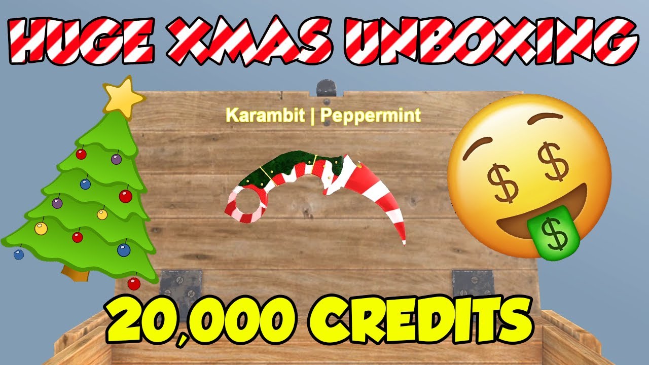HUGE CHRISTMAS CASE UNBOXING! (20K CREDITS) | Counter Blox