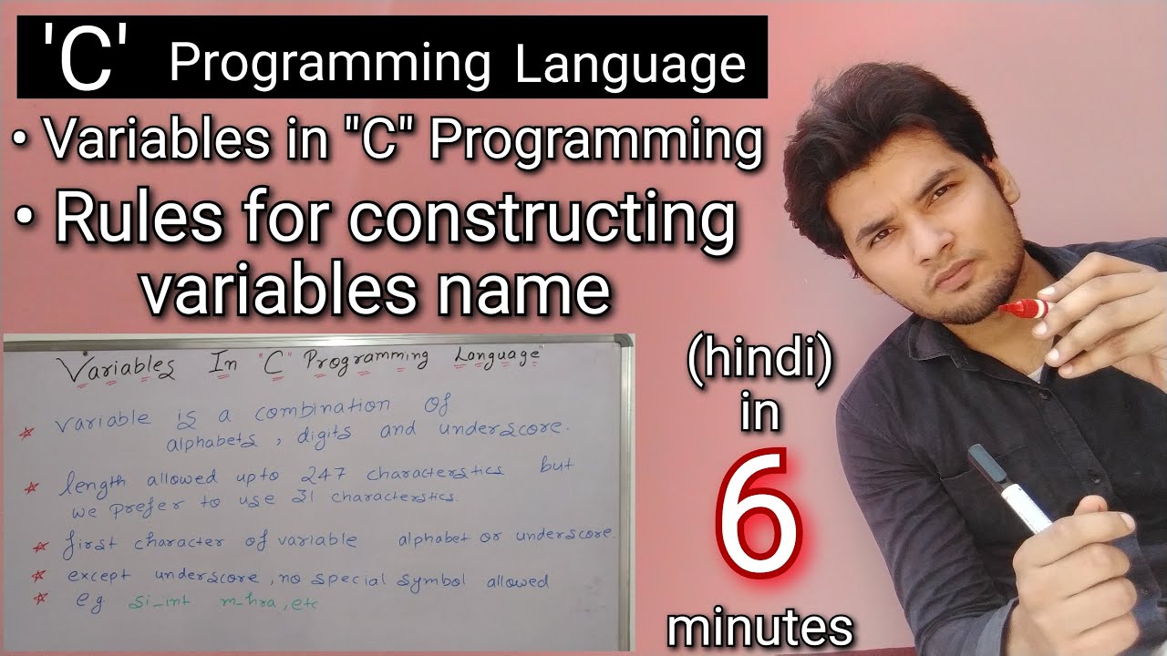 Variable in C Programming in Hindi || rules for constructing variable names in hindi || Akant 360