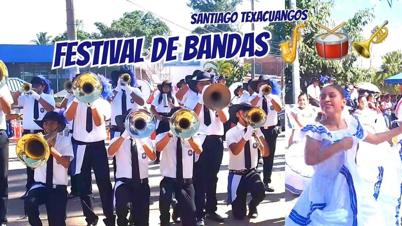 Festival de BANDAS MUSICALES, centros educativos de Santiago Texacuangos | Parte 1