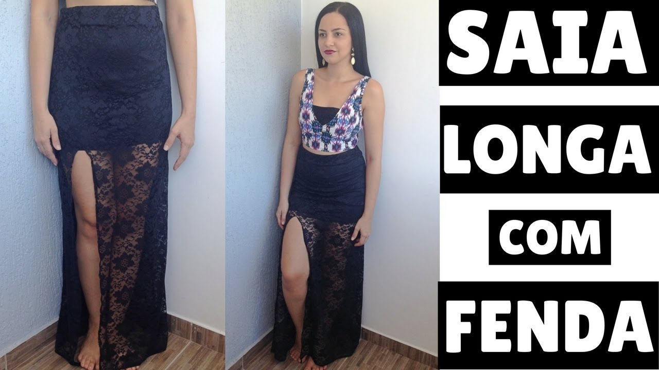 DIY SAIA LONGA COM FENDA FÁCIL - SUELLEN REDESIGN