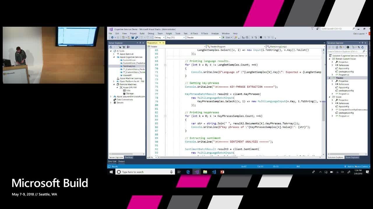 Getting Started with Visual Studio Tools for AI : Build 2018